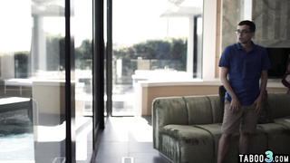 MILF squealing on cock in front of wife