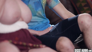 Stepson having fun with stepmoms shapes