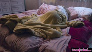 Sleepover with big dick shemale friend