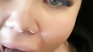 Muscle Cock with 2 girls who came to watch netflix