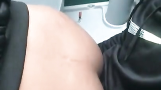 Gal gets banged in park porta potty