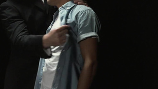 Petite slave Milo Miles open wide his legs for a dick