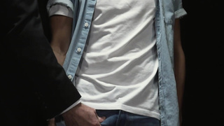 Petite slave Milo Miles open wide his legs for a dick