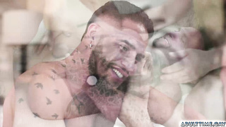 Rick Kelson gives Brock Banks a warm hot of his jizz