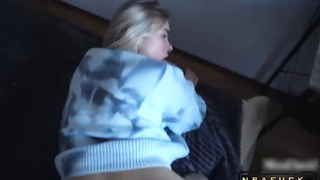 Babe gives Slobbering Deepthroat Blowjob