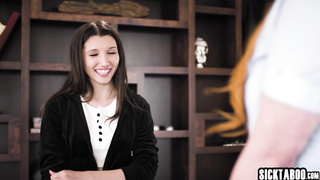 Lucky big tits MILF finger fucked teens