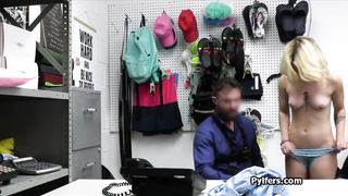 Sloppy cock milking at the office by slutty Latina