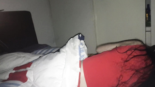 His step-mom spurts her trousers and he can't fight back boinking her