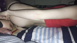 His step-mom spurts her trousers and he can't fight back boinking her