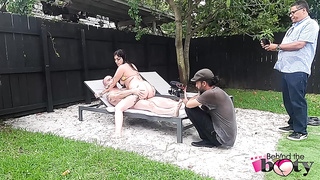 BEHIND THE SCENES PHAT ASS WHITE GIRL tenshiitushii Gets Poked Danny Steele Behnd The Caboose