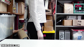 Guard fucking a red teens pierced pussy