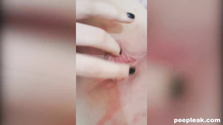 First-Timer Red-Haired Just Took a Getting Off Selfie