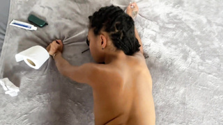 Colombian damsel gets banged and frosted in jizm by white dude with massive fuckpole