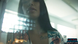 Big booty ebony Playboy model shows off