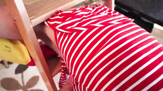 Amateur Milf Maid Stuck In Ladder Big Butt Banged