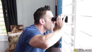 MILF ordering neighbor to anal fuck her