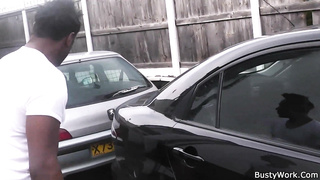 Large-cocked black fellow rear end-tears up big-titted plus-size