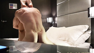 Masculine stripper Wolf plows warm COUGAR in motel guest room and makes her scream until she has jiggling climaxes