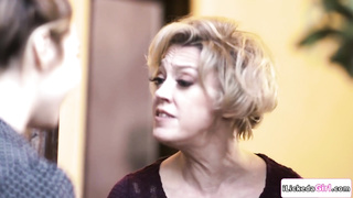 Lesbian milf ass licking teen neighbor