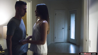 Babe is fucked by gfs stepbro in hallway