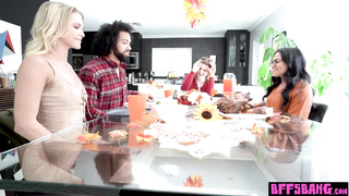 Teen celebrating thanksgiving on a BBC