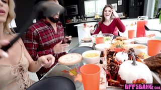 Teen celebrating thanksgiving on a BBC