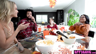 Teen celebrating thanksgiving on a BBC