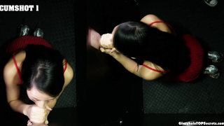 Asian Salee anonymous blowjob to cum POV style