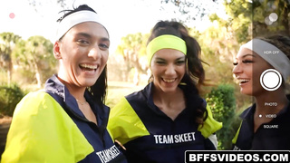 Nate fucked Aubry, Chloe, and Sawyer for their hardwork