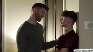 Caden shoot a warm white load for twink Cyrus Stark