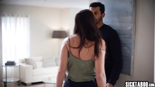 MILF fucks husbands big cock stepbro