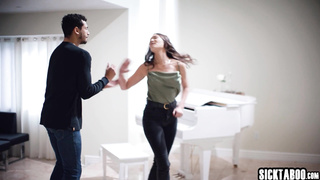 MILF fucks husbands big cock stepbro