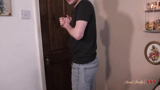 Huge tits MILF Catches A Thief In Her Bedroom