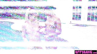 Ebony teen and BFFs fucking the landlord