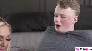 Double blowjob by stepsis and hot Latina