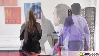 Busty MILF anal fucked after a hard day