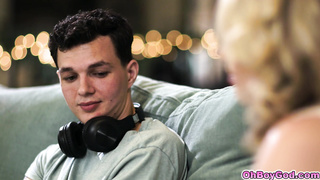 Stepson caught jerking by his stepmom