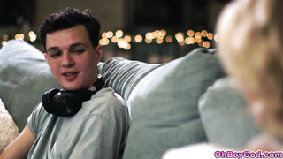 Stepson caught jerking by his stepmom