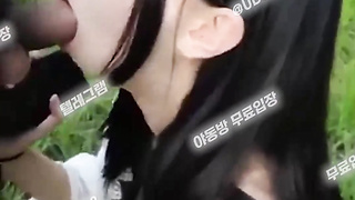 2103 야외에서 사까시 해주는 청순녀 딥쓰롯