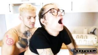 Rough Anal Sex with Step Sister in the Kitchen