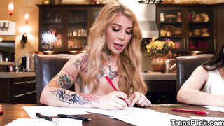 Super cute Lulu Chu's first scene with a TS!