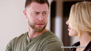 Couple tries out surprise massage kit at their new home