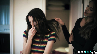 Teen Maya Woulfe taste a wet pussy for first time