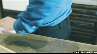 Horny Trevor fucked by Brock black huge cock