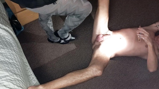 Madame in nylons and shoes