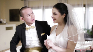 Busty bride anal cheats on wedding day