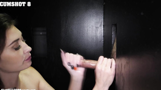 Beauty Angelina first time ever gloryhole w 8 loads