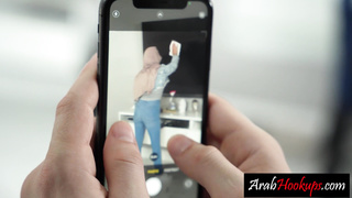 Arab teen cleaner sucking big hard cock