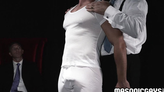 Clayton Foster bareback sex with master Felix Kamp