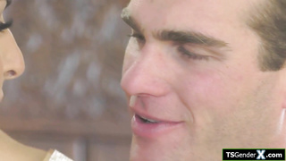 Big tits TS Chanel Santini anal fucked